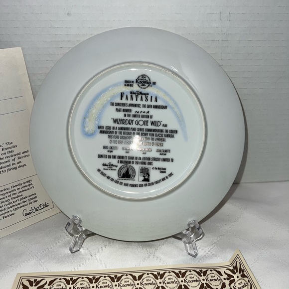 Mickey Mouse Disney 50th Anniversary FANTASIA Set Of 7 Collector Plates - Picture 13 of 16